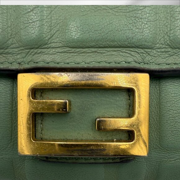 Fendi Bifold Leather Wallet Mint Green - Picture 3 of 9
